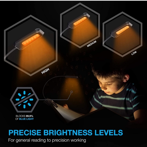 Vont Book Clip Reading Light Chargeable Cordless NEW - Picture 2 of 3